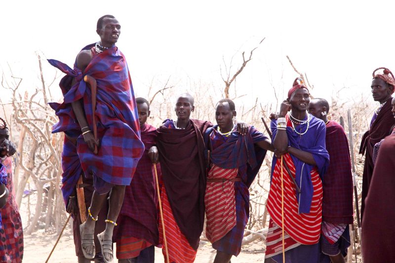 Effortless jump from the Masai