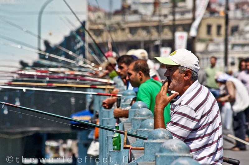 Fishermen. Istanbul, Turkey