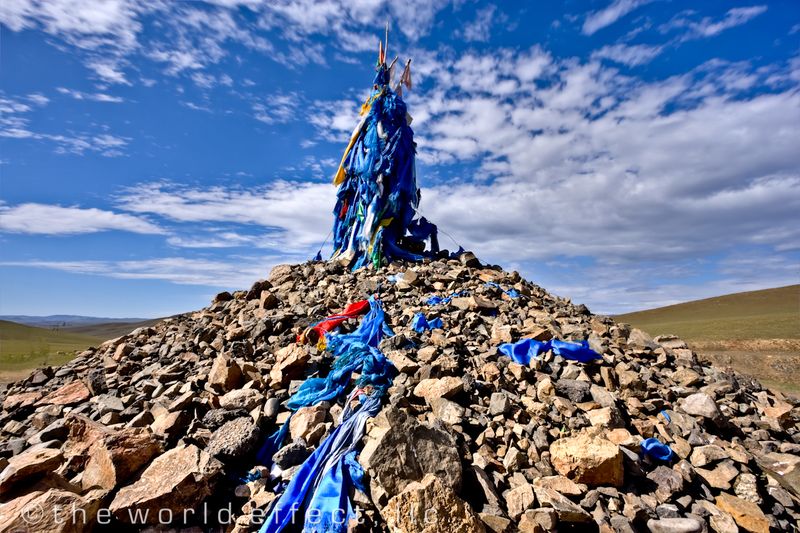 Buddhist Prayer Flags. Terelj National Park, Mongolia