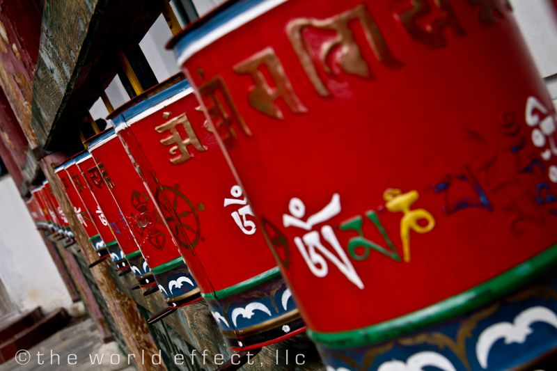 Prayer wheels. Terelj National Park, Mongolia