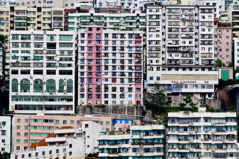 One of the newly built cities along the Yangtzee.