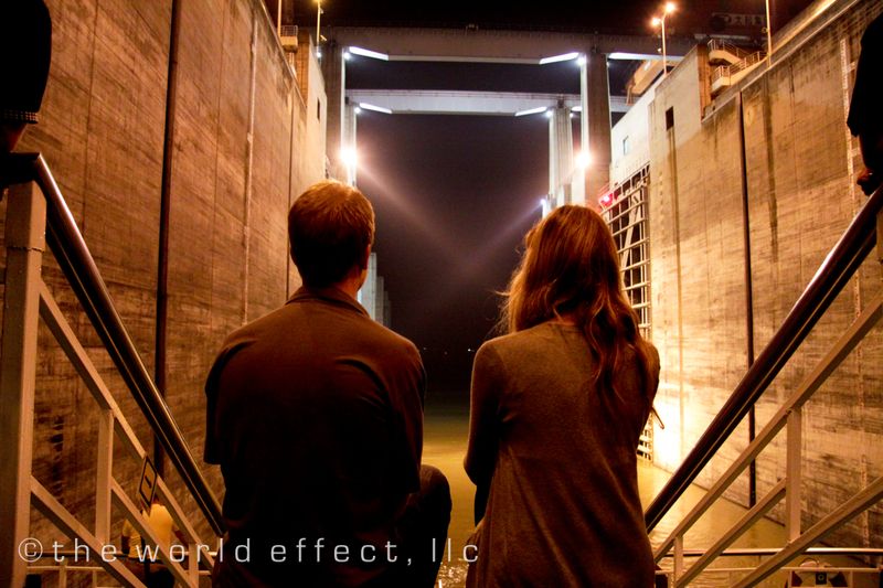 Beau and Meggan in the Locks at 3 Gorges Dam... Great photo Mica!