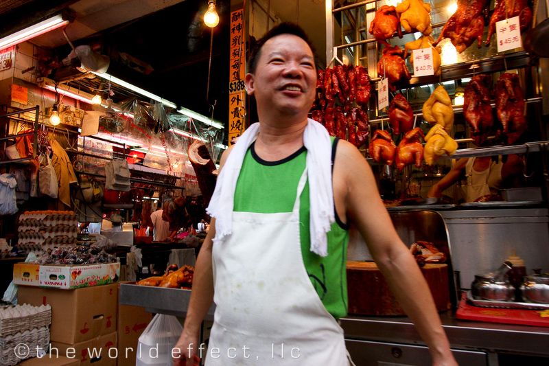 Market Butcher. Hong Kong Market Butcher. Hong Kong