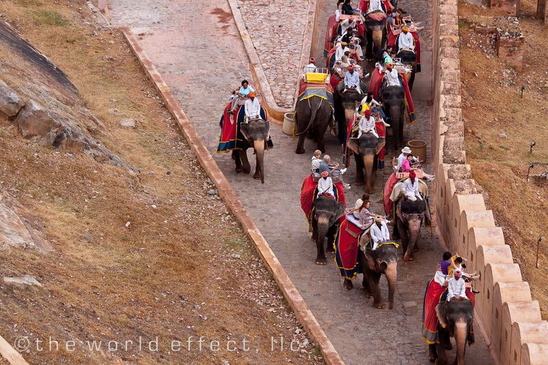 The tourist shuttle. Amber Fort. Jaipur, India