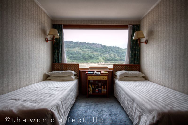 Our cabin on the East Queen. Yangtzee River, China