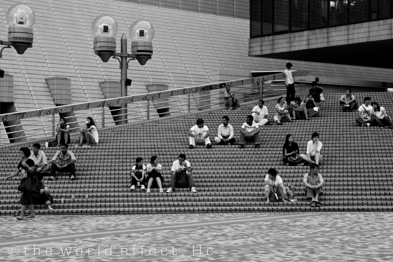 Stairs near the waterfront. Hong Kong